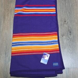 Pendleton Multicolor Striped Wool Blanket